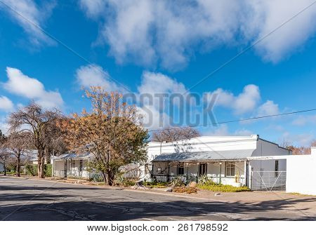 Loxton, South Africa, August 7, 2018: A Street Scene, With Historic Houses, In Loxton In The Norther