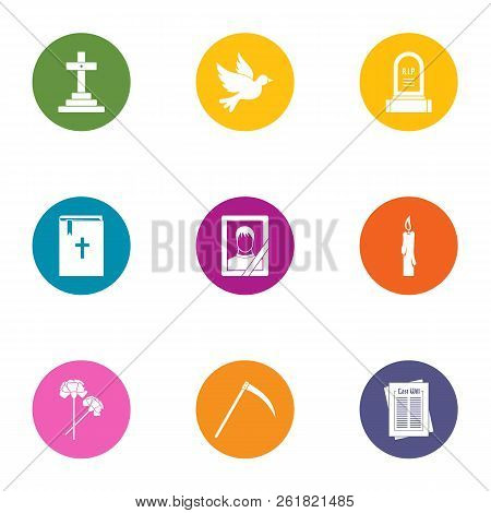 Mors Icons Set. Flat Set Of 9 Mors Vector Icons For Web Isolated On White Background