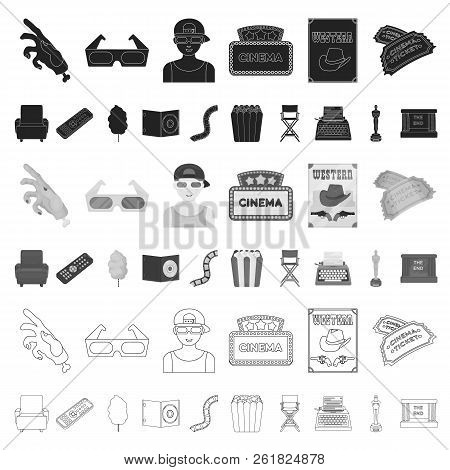 Films And Cinema Cartoon Icons In Set Collection For Design.movies And Attributes Vector Symbol Stoc