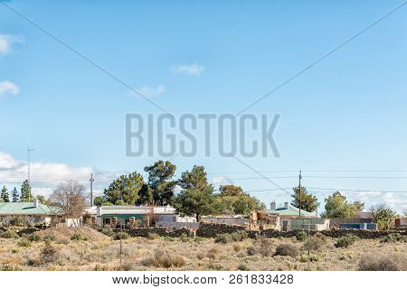 Fraserburg, South Africa, August 7, 2018: Historic Stone Walls In Fraserburg In The Northern Cape Pr