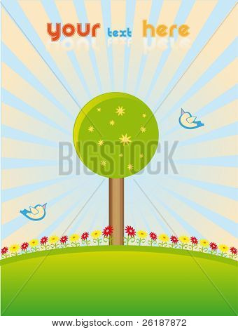 vector Feliz Primavera