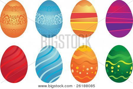 vector diverse uova di Pasqua
