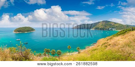 Panorama Of  Yanui Beach At Phuket In Thailand In A Summer Day
