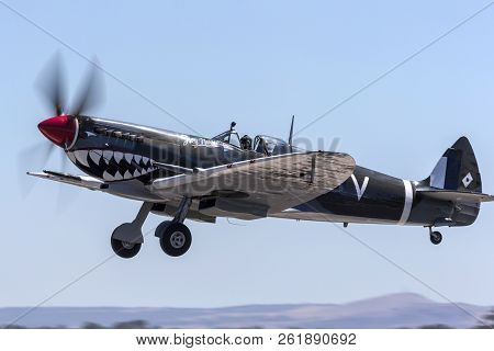 Avalon, Australia - March 3, 2013: Supermarine Spitfire Mk Viii Vh-het In Royal Australian Air Force