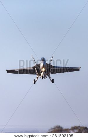 Avalon, Australia - March 1, 2013: A Royal Australian Air Force (raaf) Boeing F/a-18f Super Hornet M
