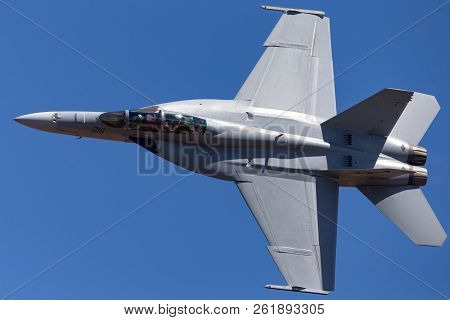 Avalon, Australia - March 2, 2013: Royal Australian Air Force (raaf) Boeing F/a-18f Super Hornet Mul