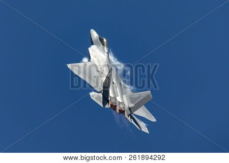 Avalon, Australia - March 2, 2013: United States Air Force (usaf) Lockheed Martin F-22a Raptor Fifth