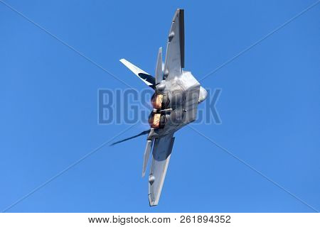 Avalon, Australia - March 2, 2013: United States Air Force (usaf) Lockheed Martin F-22a Raptor Fifth