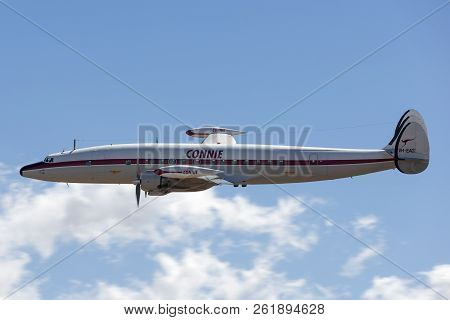 Avalon, Australia - March 2, 2013: Lockheed C-121c Super Constellation Vintage Airliner Aircraft Vh-