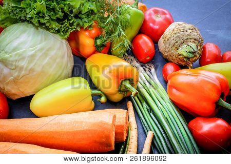 A Rich Variety Of Food Photography Vegetables.
A Rich Variety Of Autumn Colorful Bright And Fresh Ve