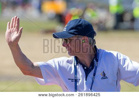 Avalon, Australia - March 3, 2013: British Aerobatic Pilot Mark Jefferies.