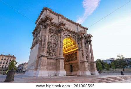 Porte Royale - Triumphal Arch In Marseille, France. Constructed In 1784 - 1839