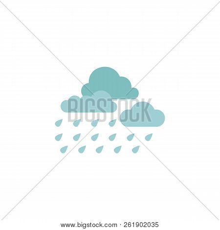 Storm Cloud Rain Color Icon. Elements Of Winter Wonderland Multi Colored Icons. Premium Quality Grap