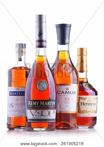 Bottles Of Famous Cognac Brands
