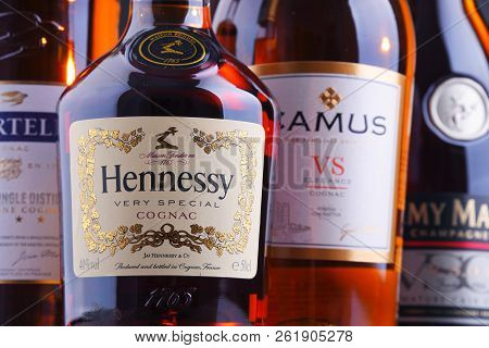 Bottles Of Famous Cognac Brands