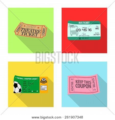 Vector Design Of Ticket And Admission Icon. Collection Of Ticket And Event Stock Symbol For Web.