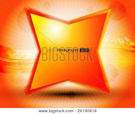 EPS10 Abstrakt Orange Tetragon bakgrund vektor Illustration