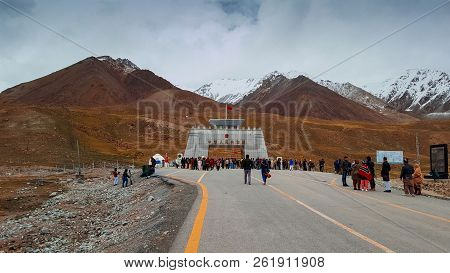Khunjerab Pass, Pak China Border In Cloudy Weather 6/28/2018