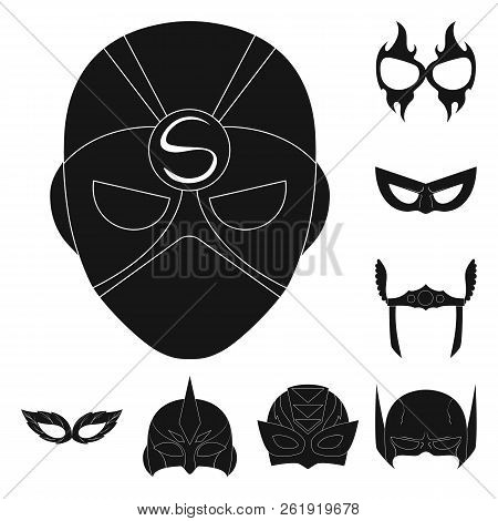 Isolated Object Of Hero And Mask Icon. Set Of Hero And Superhero Vector Icon For Stock.