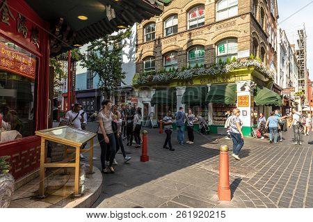 London. October 2018. A View In Chinatown In London
