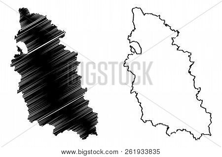 Pskov Oblast (russia, Subjects Of The Russian Federation, Oblasts Of Russia) Map Vector Illustration