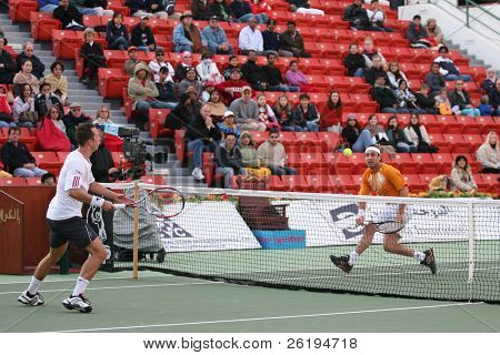 Philipp Kohlschreiber und Marcos Baghdatis erste Runde der Qatar Open, Doha, 1. Januar 2007