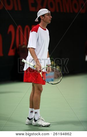 Denis Gremelmayr az USA-ban, az első fordulóban, Katar Open, Doha, 2007. január 2., ahol ő los