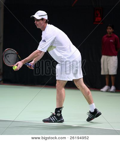 Andy Murray w Wielkiej Brytanii na Katar Mobil Open półfinale turnieju, 5 stycznia 2007 r., który zdobył