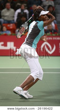 Katar toplam açık, Doha, Hazi tarihinde star Venus Williams onun ilk single oynarken ABD tenis maçı