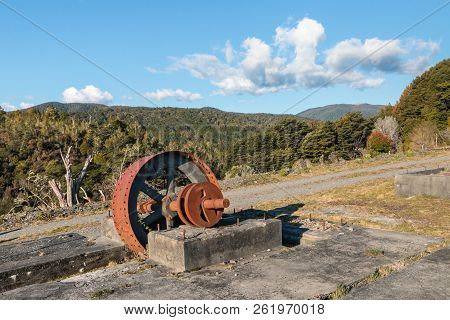 Remains Of Old Goldmine In Waiuta, West Coast, South Island, New Zealand
