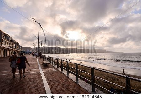 Canteras Beach Las Palmas De Gran Canaria Spain