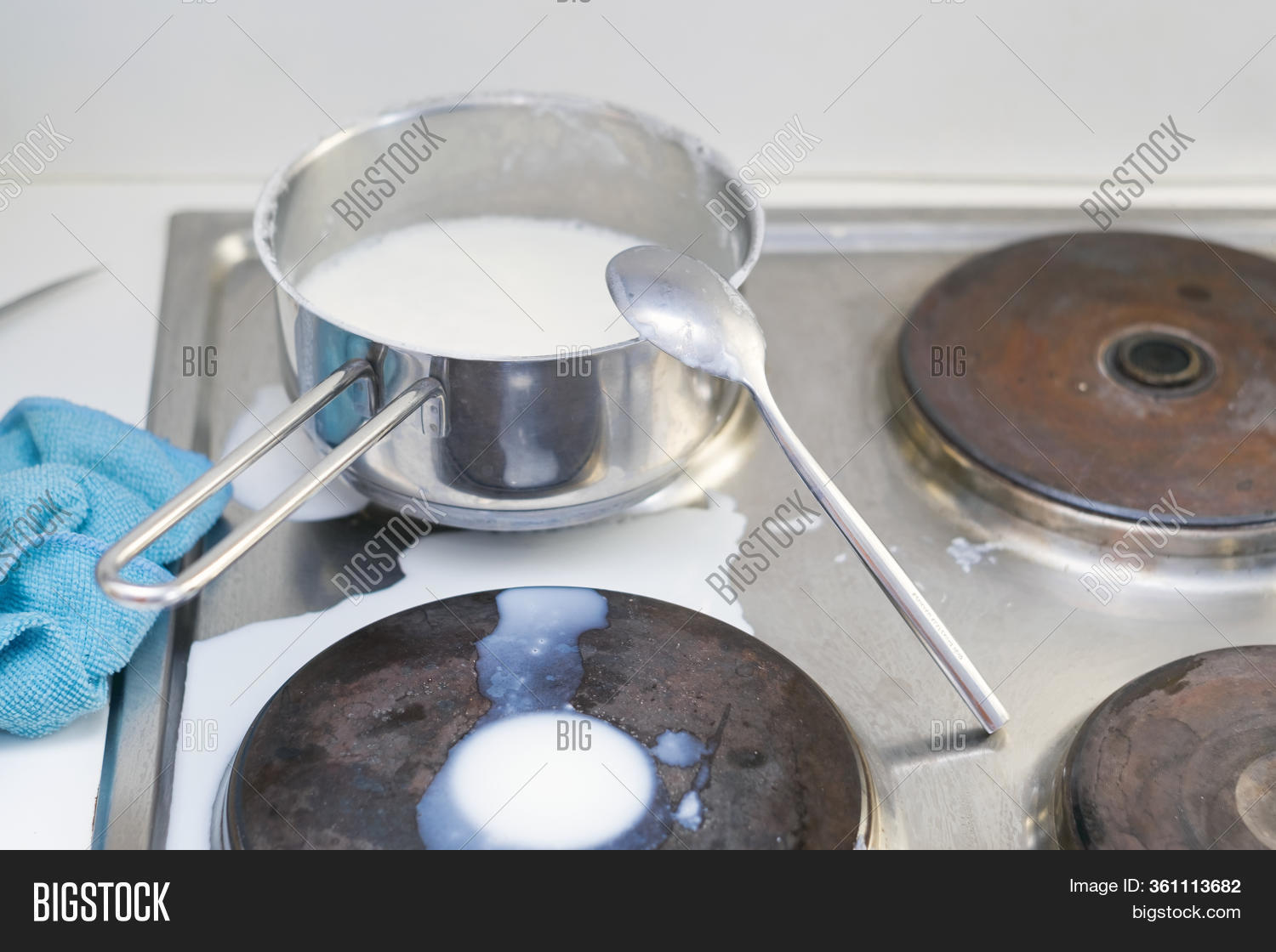 Spilled Milk On Stove Image & Photo (Free Trial) Bigstock