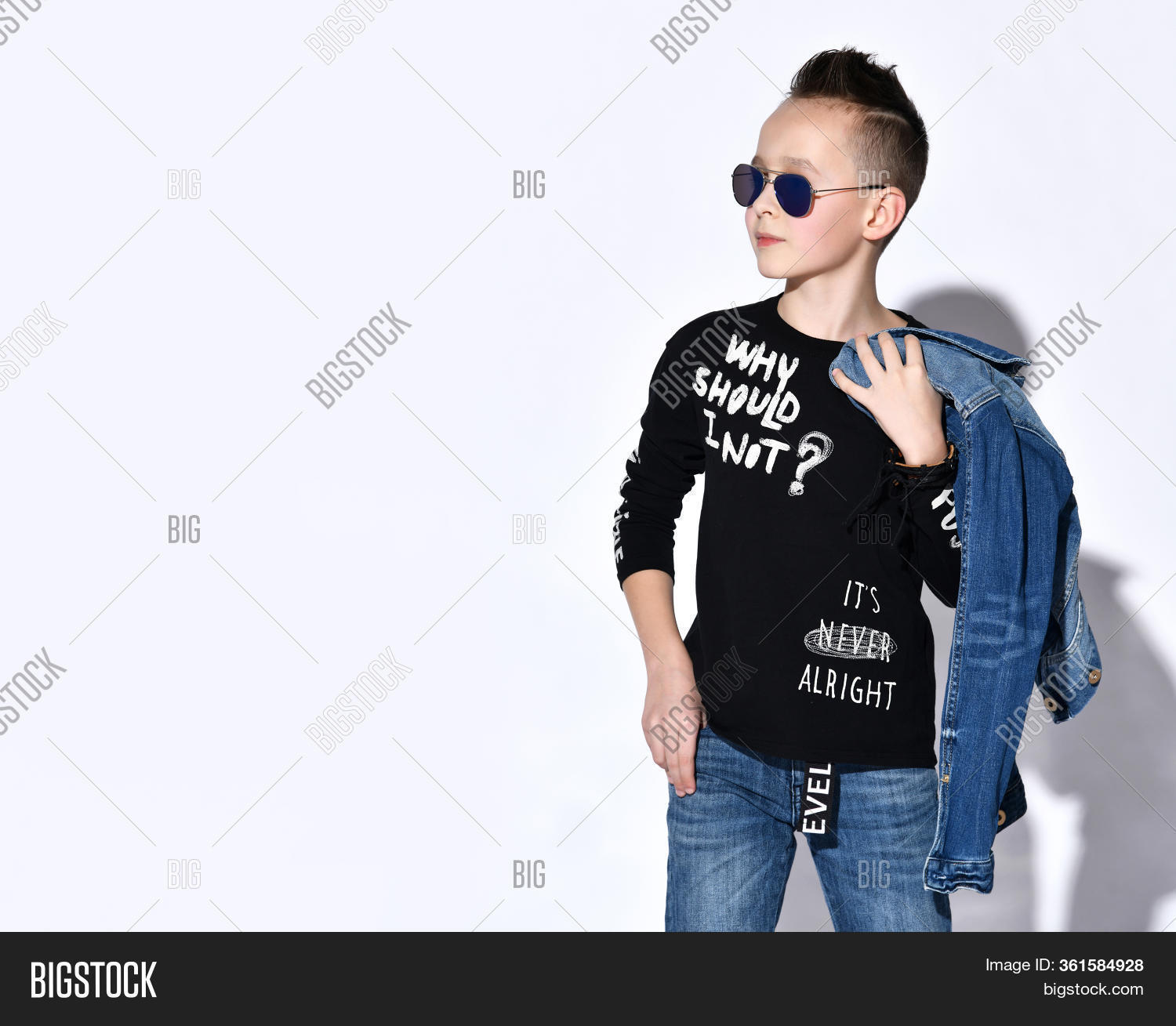 blue jeans black jumper