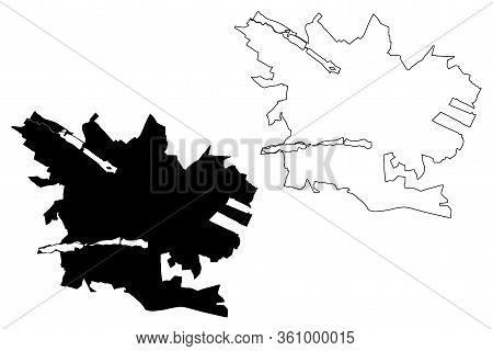 Khmelnytskyi City (ukraine) Map Vector Illustration, Scribble Sketch City Of Proskuriv Map