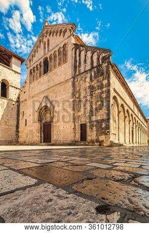 The Church Of St. Chrysogonus In Historic Center Of The Zadar Town At The Mediterranean Sea, Croatia