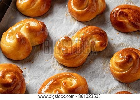 Jidasky Or Jidase - Czech Sweet Easter Pastry Made Of Yeast Dough And Brushed With Warm Honey