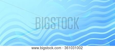 Light Gradient Background. Abstract Fluid Line Pattern. Color Technology Landing Page. Blue Geometri