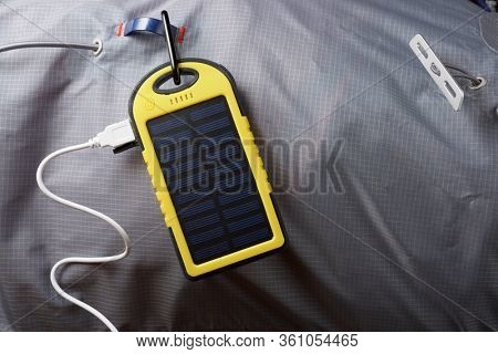 Portable solar cell for nature excursions.