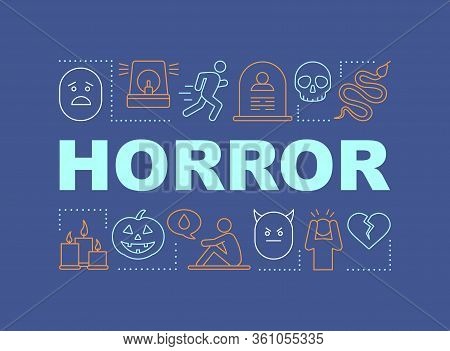 Horror Word Concepts Banner. Consternation. Dangerous Area. Terrible Accident. Presentation, Website