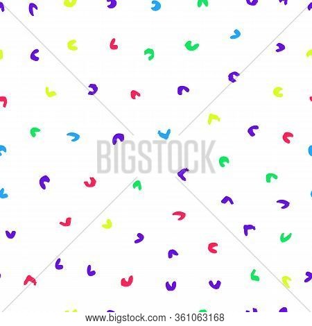 Dry Brushes Seamless Pattern. Minimalistic Creative Trend Abstract. Cheerful Colors, Spring Or Summe