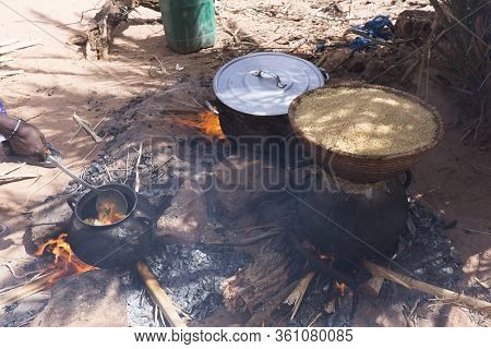 Preparing Couscous In M'hamid El Ghizlane.