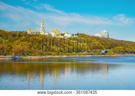 Kyiv, Ukraine - April, 13 2020: View Of The Kyevo Pecherska Lavra Monastery In Kiev, Ukraine. Kyiv-p