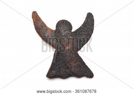 Burned Biscuit Angel Shape Isolated