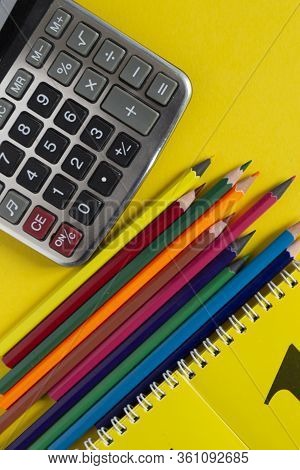 School Supplies. Bright Back To School Background. Homeschool. Distance Education, Education In Quar
