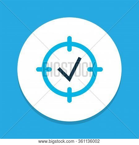Project Goals Icon Colored Symbol. Premium Quality Isolated Focus Element In Trendy Style.