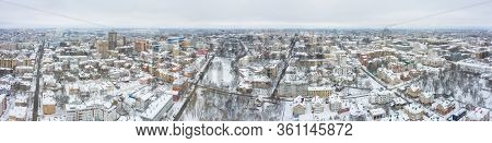 Panorama Of The Small Town And Razderikhinsky Ravine In The Central Part Of The City Of Kirov On A W