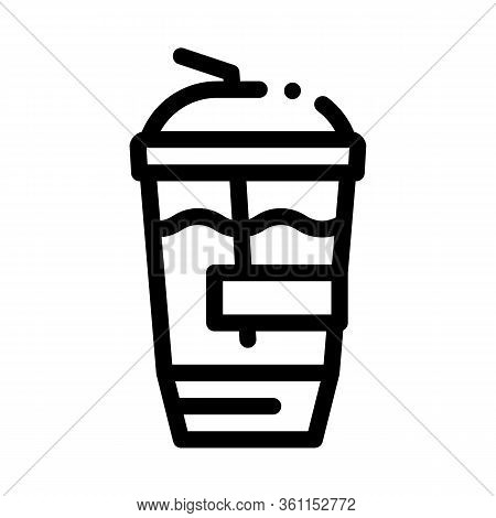 Milk Shake Icon Vector. Milk Shake Sign. Isolated Contour Symbol Illustration