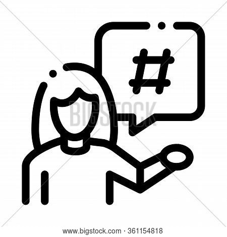 Female Discontent Icon Vector. Female Discontent Sign. Isolated Contour Symbol Illustration