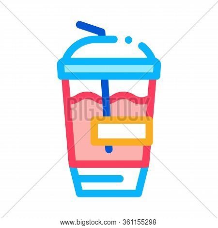Milk Shake Icon Vector. Milk Shake Sign. Color Symbol Illustration