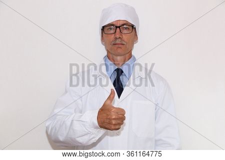 Close-up - Doctor Satisfied With The Result Of Research